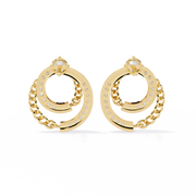 Lunar Orbit Diamond Studs Earrings
