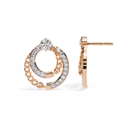 Lunar Orbit Diamond Studs Earrings
