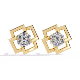 Infinite Frame Studs Earrings