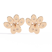 Paw Print Stud Earrings