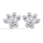 Paw Print Stud Earrings