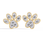 Paw Print Stud Earrings