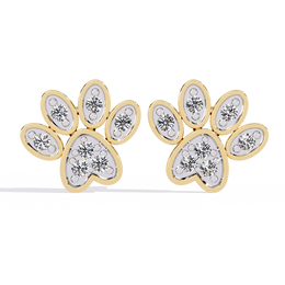 Paw Print Stud Earrings