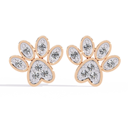Paw Print Stud Earrings
