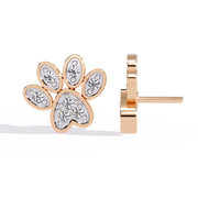 Paw Print Stud Earrings
