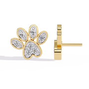 Paw Print Stud Earrings