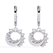 Celestial Crescent Drop Earrings