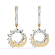 Celestial Crescent Drop Earrings