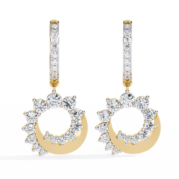Celestial Crescent Drop Earrings
