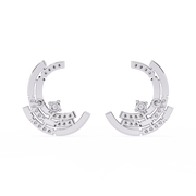 Modern Moon Phase Stud Earrings
