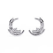Modern Moon Phase Stud Earrings