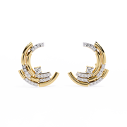 Modern Moon Phase Stud Earrings
