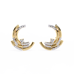 Modern Moon Phase Stud Earrings