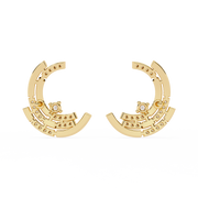 Modern Moon Phase Stud Earrings