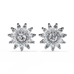 Sunburst Solstice Marquise Studs Earrings