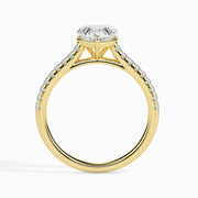 2ct Heart Lab Diamond Ivy Solitaire Ring