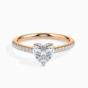 2ct Heart Lab Diamond Ivy Solitaire Ring