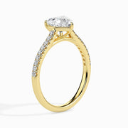 2ct Heart Lab Diamond Ivy Solitaire Ring