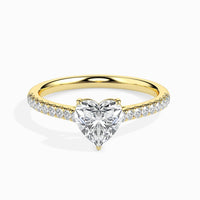 2ct Heart Lab Diamond Ivy Solitaire Ring
