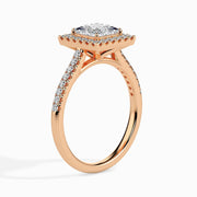 2ct Princess Halo Lab Diamond Brianna Ring