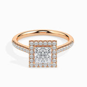 2ct Princess Halo Lab Diamond Brianna Ring