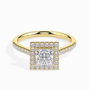 2ct Princess Halo Lab Diamond Brianna Ring