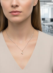 Abstract Wave Diamond Pendant