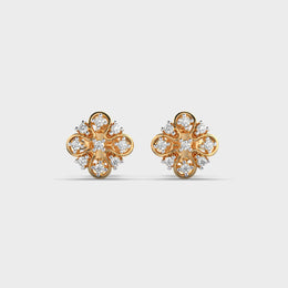 Blooming Flower Diamond Ear Studs