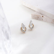 Radiant Snowdrop Ixora Marquise Diamond Earrings