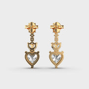 Pretty Valentine Heart Diamond Earrings