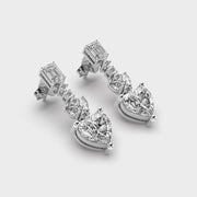 Pretty Valentine Heart Diamond Earrings