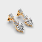 Pretty Valentine Heart Diamond Earrings