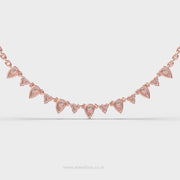 Amour Charm Pear Cut Diamond Necklace