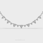 Amour Charm Pear Cut Diamond Necklace