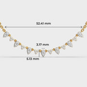 Amour Charm Pear Cut Diamond Necklace