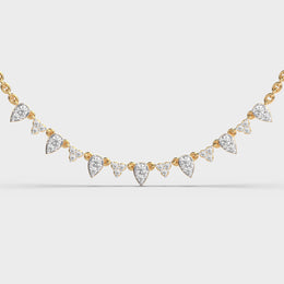Amour Charm Pear Cut Diamond Necklace