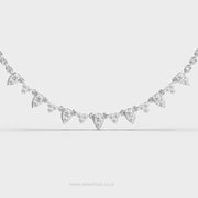Amour Charm Pear Cut Diamond Necklace