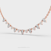 Amour Charm Pear Cut Diamond Necklace