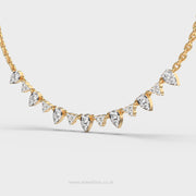 Amour Charm Pear Cut Diamond Necklace