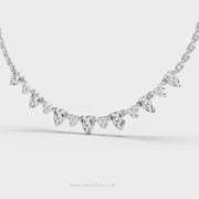 Amour Charm Pear Cut Diamond Necklace