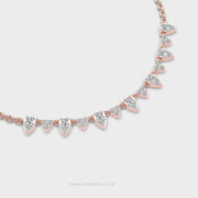Amour Charm Pear Cut Diamond Necklace