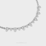 Amour Charm Pear Cut Diamond Necklace