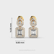 Shimmering Emerald Star Diamond Danglers