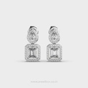 Shimmering Emerald Star Diamond Danglers