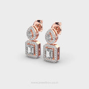 Shimmering Emerald Star Diamond Danglers