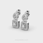 Shimmering Emerald Star Diamond Danglers