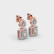 Shimmering Emerald Star Diamond Danglers