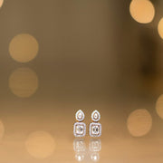 Shimmering Emerald Star Diamond Danglers