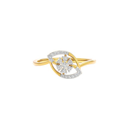 Floral Iris Diamond Ring