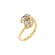 Twin Drop Floral Ring